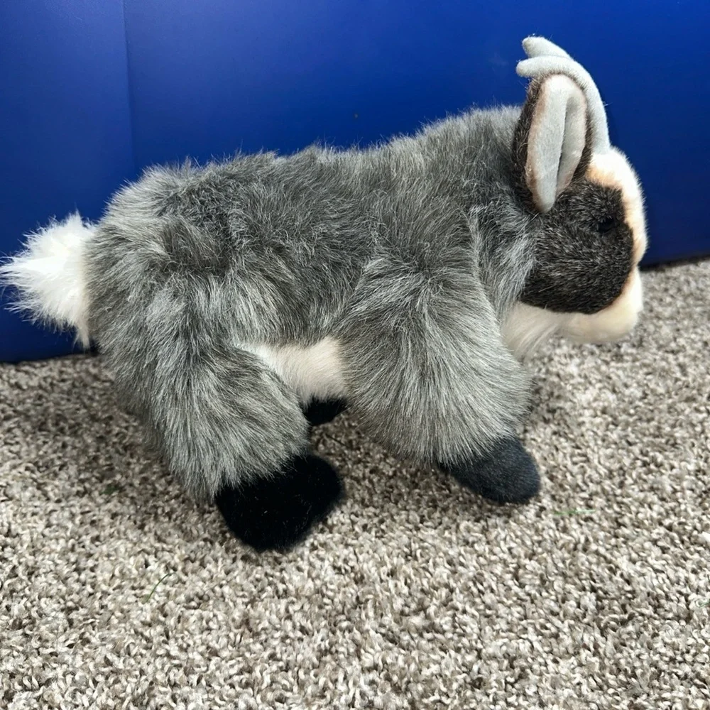 Demdaco Nat & Jules Billy Goat Charcoal Gray Kids Plush Stuffed Animal Toy 12